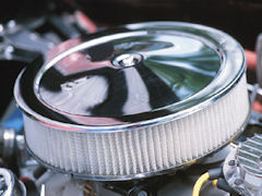 Close up of car engine